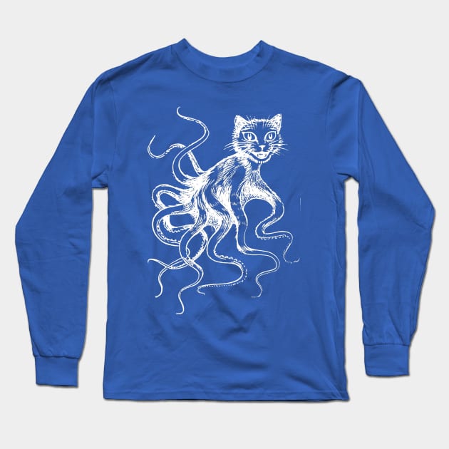 Tentacle Cat Long Sleeve T-Shirt by kenrobin
